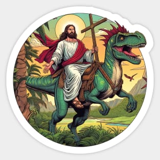 Dino Jesus Sticker